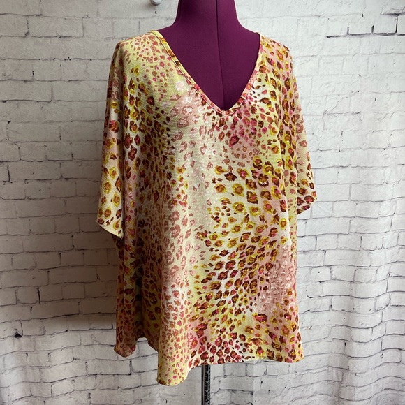 Jodifl size medium leopard print blouse - Picture 1 of 6